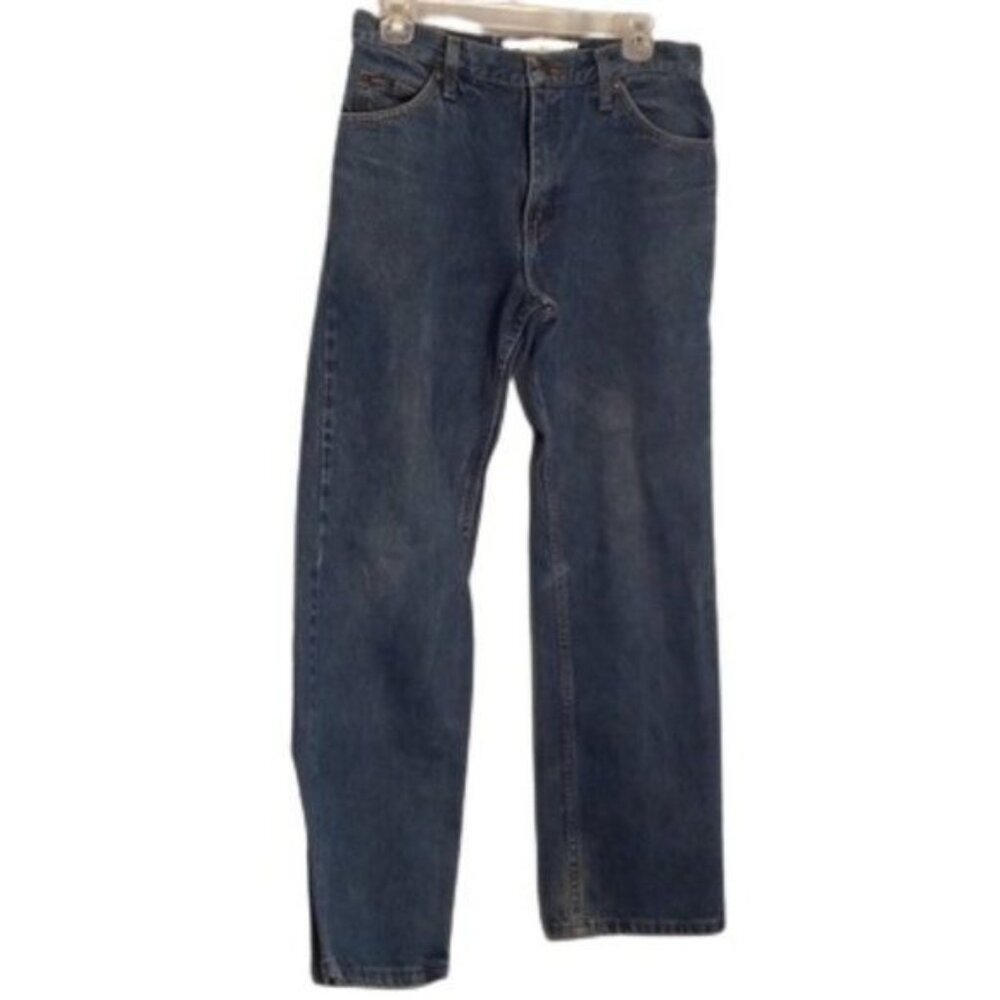 Lee 31x30 Jeans Mens Regular Fit Vintage Denim Blue Distressed
